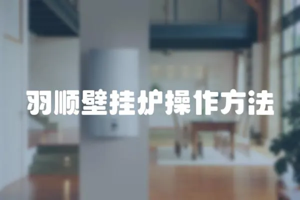 羽順壁掛爐操作方法