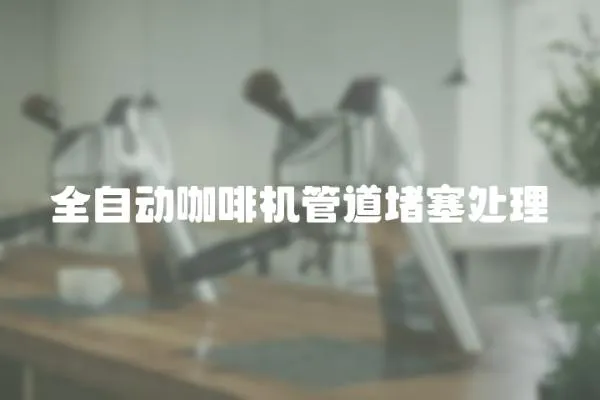 全自動咖啡機管道堵塞處理