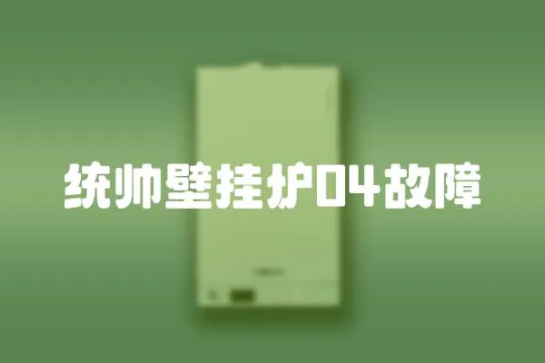 統(tǒng)帥壁掛爐04故障