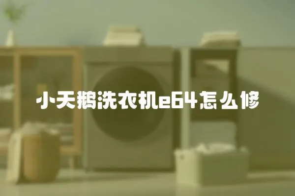 小天鵝洗衣機e64怎么修