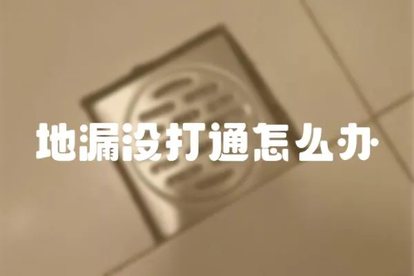 地漏沒打通怎么辦