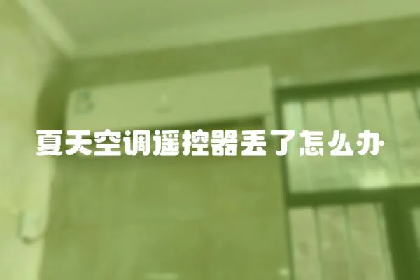 夏天空調遙控器丟了怎么辦