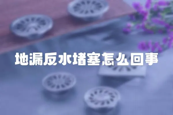 地漏反水堵塞怎么回事