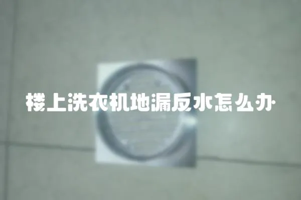 樓上洗衣機地漏反水怎么辦