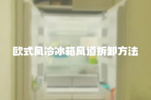 歐式風冷冰箱風道拆卸方法