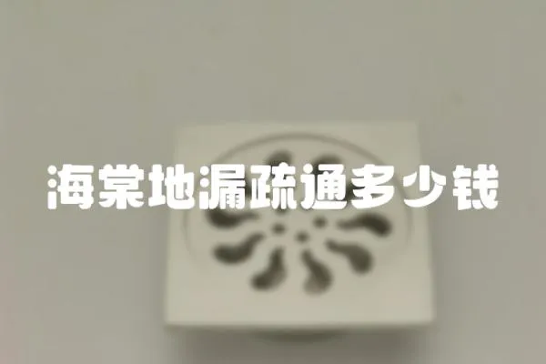 海棠地漏疏通多少錢