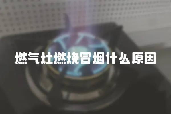 燃氣灶燃燒冒煙什么原因