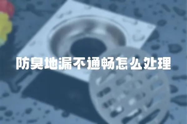 防臭地漏不通暢怎么處理