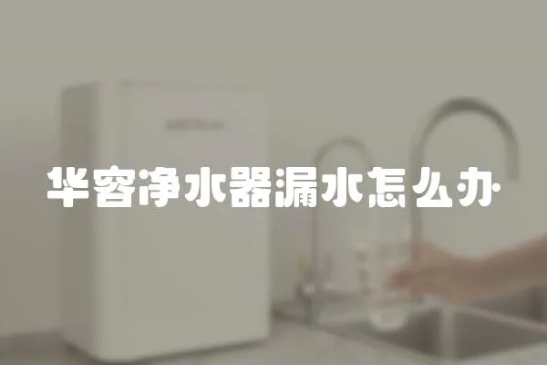 華容凈水器漏水怎么辦