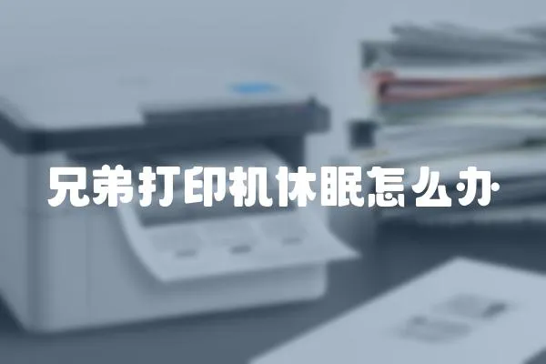 兄弟打印機休眠怎么辦