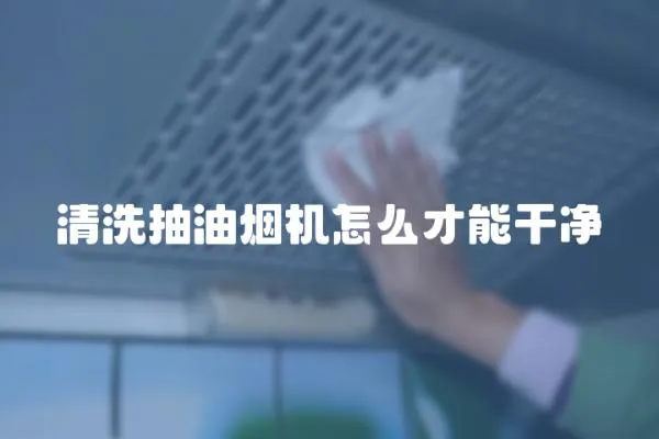 清洗抽油煙機怎么才能干凈