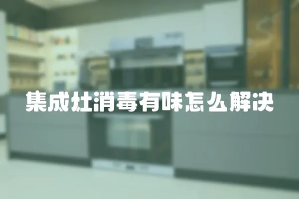集成灶消毒有味怎么解決