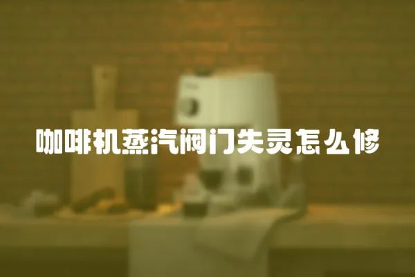 咖啡機蒸汽閥門失靈怎么修