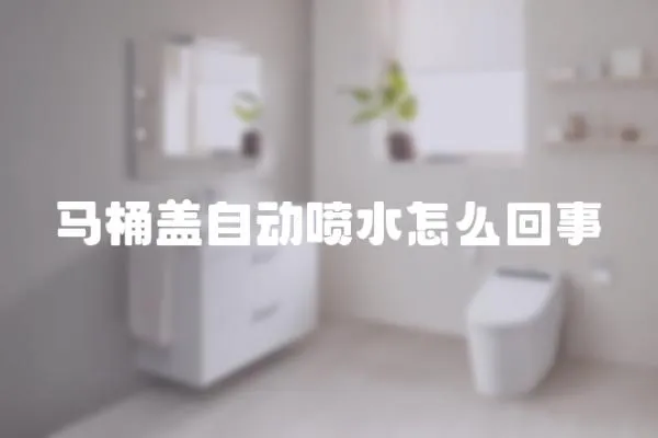 馬桶蓋自動噴水怎么回事