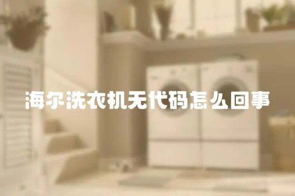 海爾洗衣機無代碼怎么回事