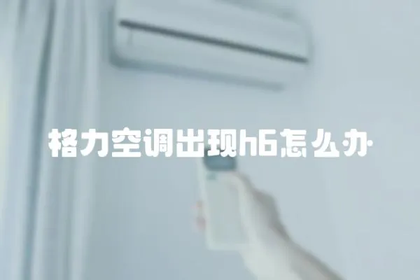 格力空調出現h6怎么辦