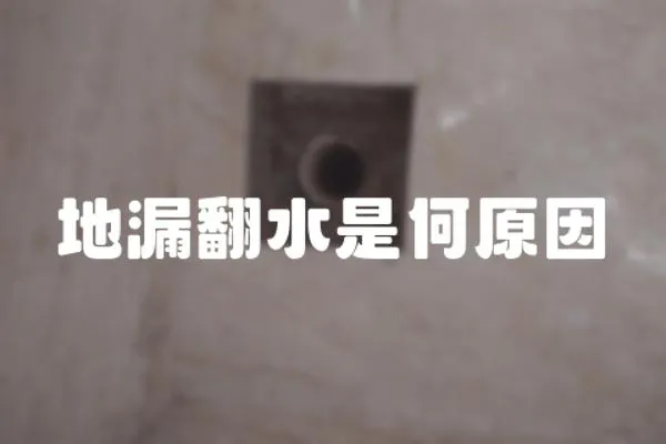 地漏翻水是何原因