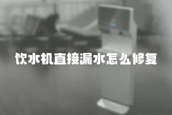 飲水機直接漏水怎么修復