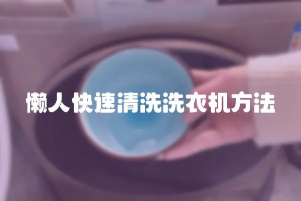 懶人快速清洗洗衣機方法