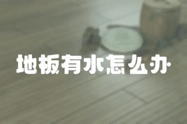 地板有水怎么辦