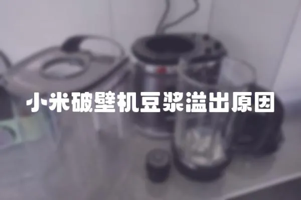 小米破壁機豆漿溢出原因
