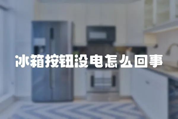 冰箱按鈕沒電怎么回事