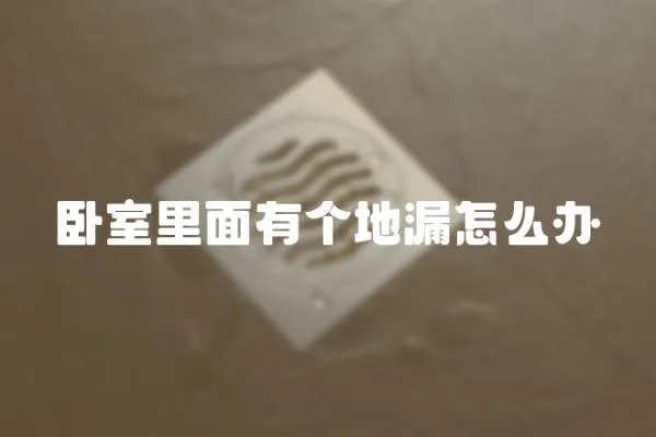 臥室里面有個(gè)地漏怎么辦