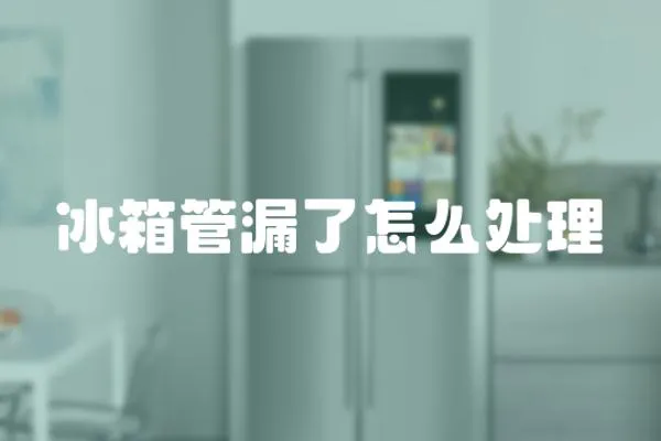 冰箱管漏了怎么處理