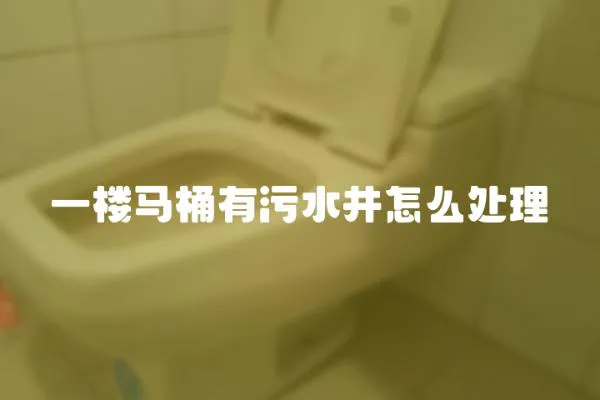一樓馬桶有污水井怎么處理