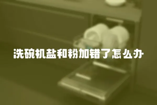 洗碗機鹽和粉加錯了怎么辦