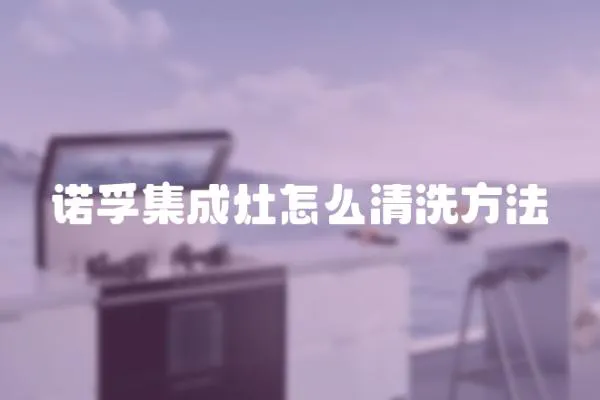 諾孚集成灶怎么清洗方法