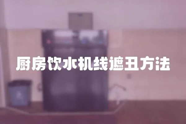 廚房飲水機線遮丑方法