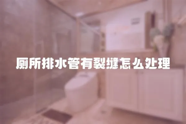 廁所排水管有裂縫怎么處理