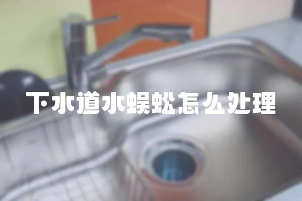 下水道水蜈蚣怎么處理