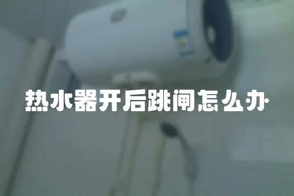 熱水器開后跳閘怎么辦
