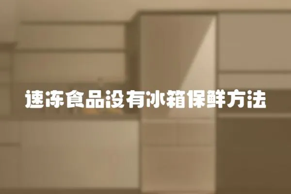 速凍食品沒有冰箱保鮮方法