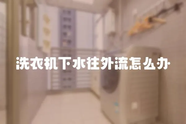 洗衣機(jī)下水往外流怎么辦