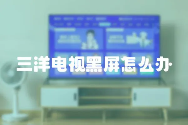 三洋電視黑屏怎么辦