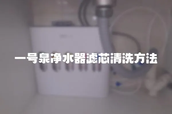 一號(hào)泉凈水器濾芯清洗方法