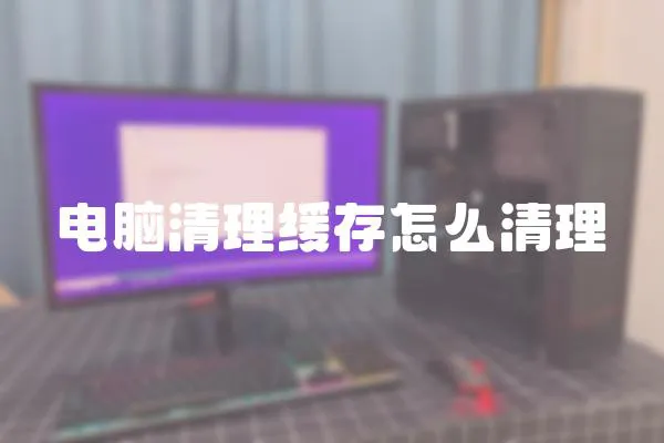 電腦清理緩存怎么清理