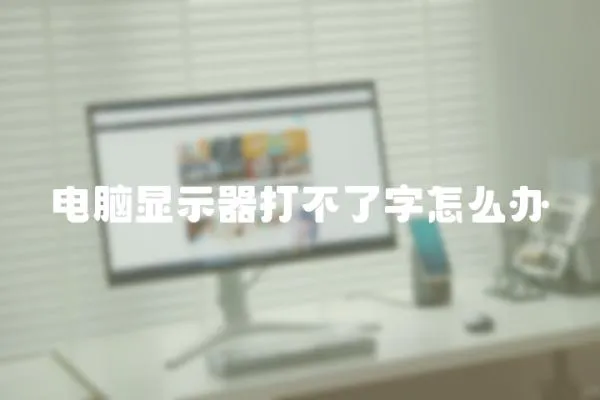 電腦顯示器打不了字怎么辦