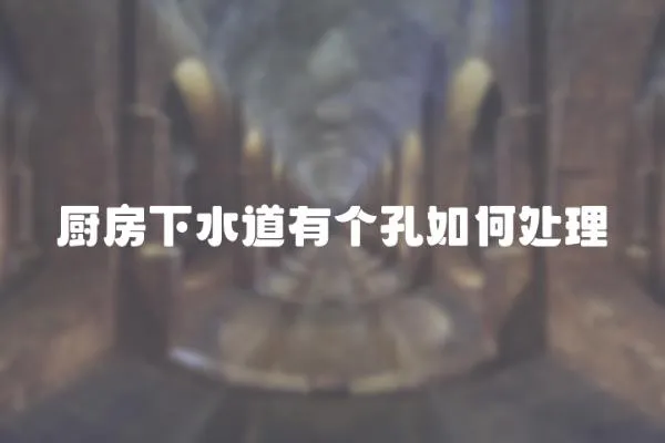 廚房下水道有個孔如何處理