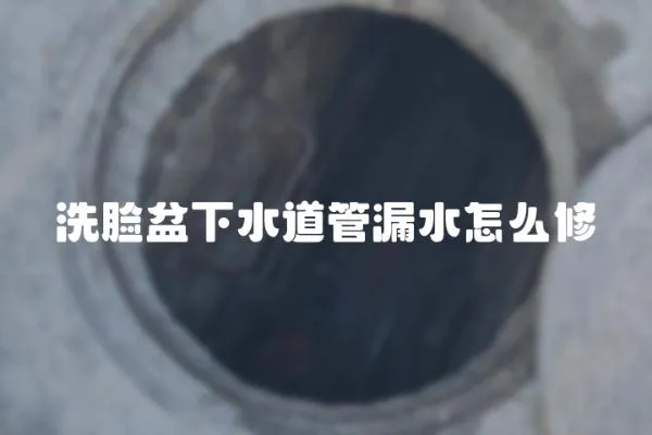 洗臉盆下水道管漏水怎么修