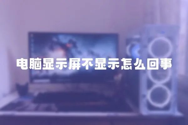 電腦顯示屏不顯示怎么回事