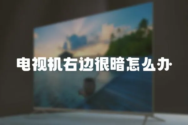 電視機右邊很暗怎么辦