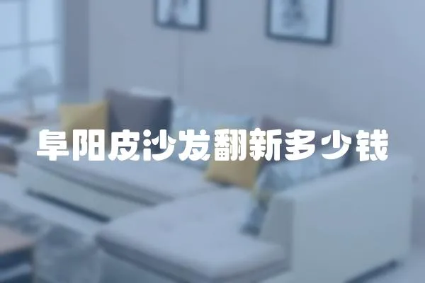 阜陽皮沙發(fā)翻新多少錢