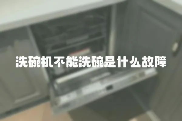 洗碗機不能洗碗是什么故障