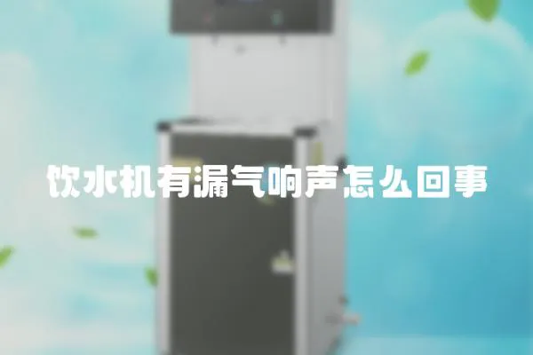 飲水機(jī)有漏氣響聲怎么回事