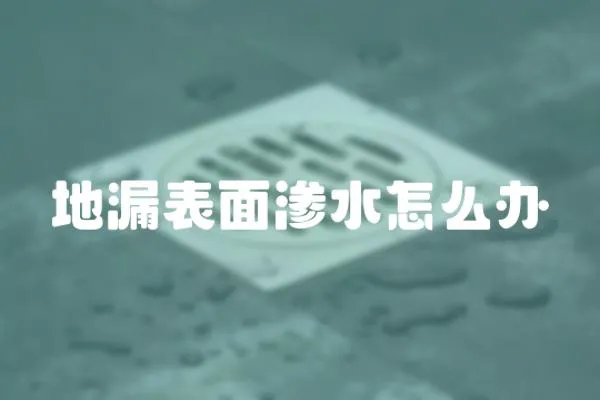 地漏表面滲水怎么辦