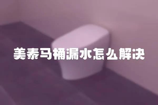 美泰馬桶漏水怎么解決